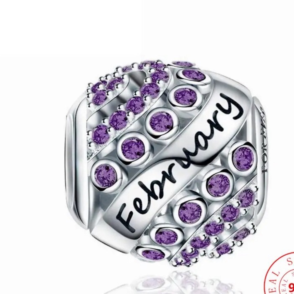 925 Sterling Silver Colorful Round Inlaid Zircon Charms Beads Pendant